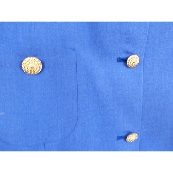 Woolrich Woman 2PC Skirt Suit Blue Career Plus 14 NWOT Never Worn Gold Buttons - Picture 2 of 5